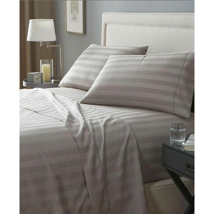 6X6 Egyptian Cotton Bedsheets Set – 2 Bedsheets and 2 Pillowcases - Grey
