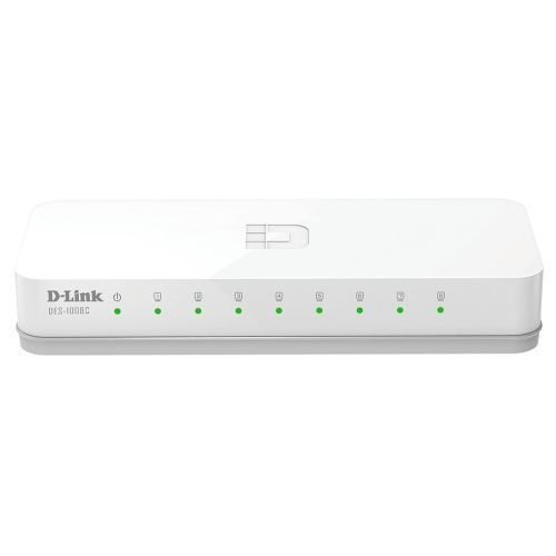 Dlink 8-Port 10/100Mbps Switch - White