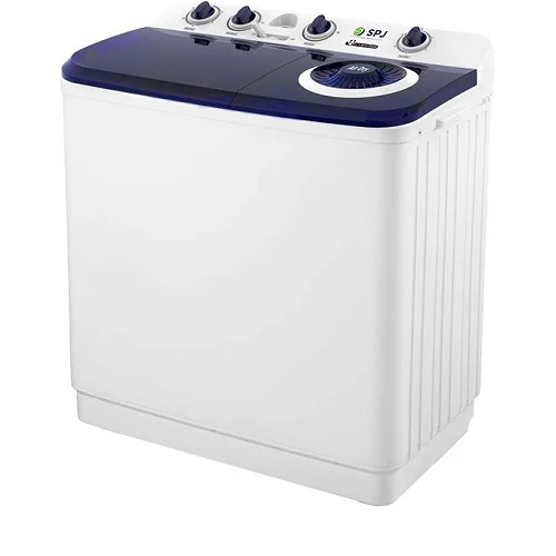 SPJ 7kg Semi-Automatic Twin Tub Washing Machine with Spin Dryer – White (2 Years Warranty)