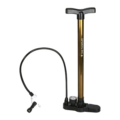 Portable Bicycle Floor Pump with Pressure Gauge – High-Pressure Manual Bike Air Pump for Mountain &amp; Road Bike