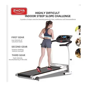 Foldable Electric Motorized Treadmill with Manual Incline – Home Fitness Machine