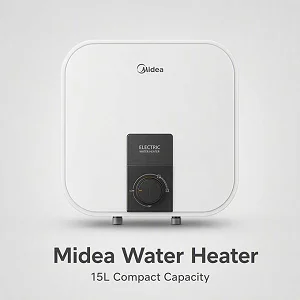 Midea 15L Electric Water Heater D15-20VI – 2000W Wall-Mounted Vertical
