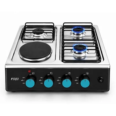 Pixel 3 Gas + 1 Electric Countertop Gas Cooker – Auto-Ignition, 50×50cm