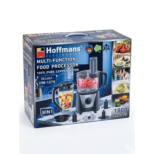 Hoffmans HM-1278 8-in-1 Food Processor &amp; Blender – 1000W