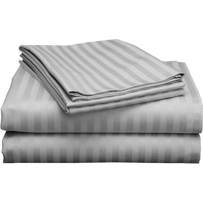 6X6 Egyptian Cotton Bedsheets Set – 2 Bedsheets and 2 Pillowcases - Grey