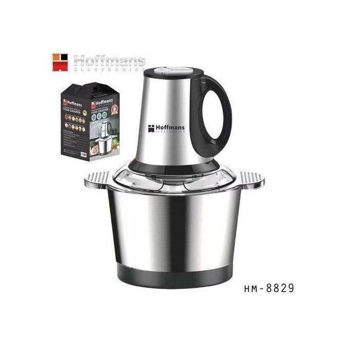 Hoffmans Food Processor Vegetable Chopper Meat Grinder Mincer Fruit Cutter, 3 Litre - Silver Green/ Black