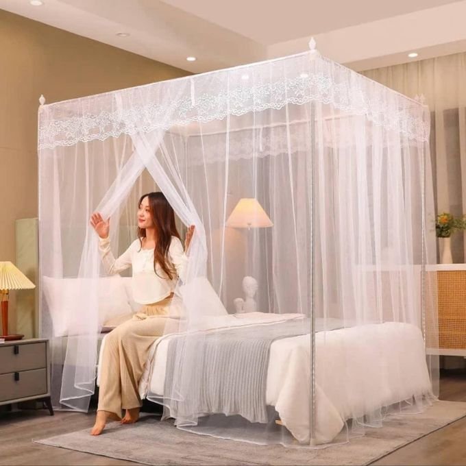 4-Stand Palace Mosquito Net (5x6) –  White