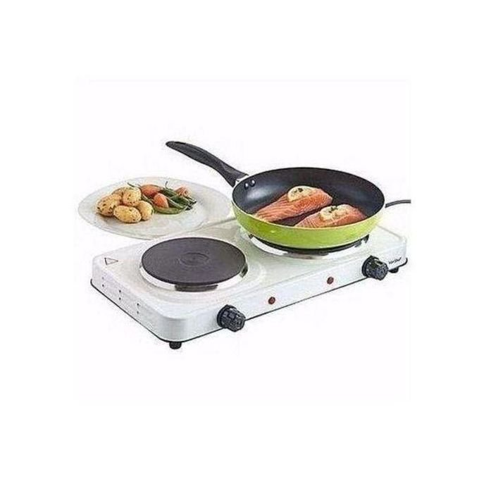 Double burner Ceramic Electric Stove Hot plate- Black / White