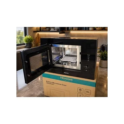 Hisense 25L Built-In Microwave Oven HB25MOBX7 – 900W Grill, Touch Control &amp; Black
