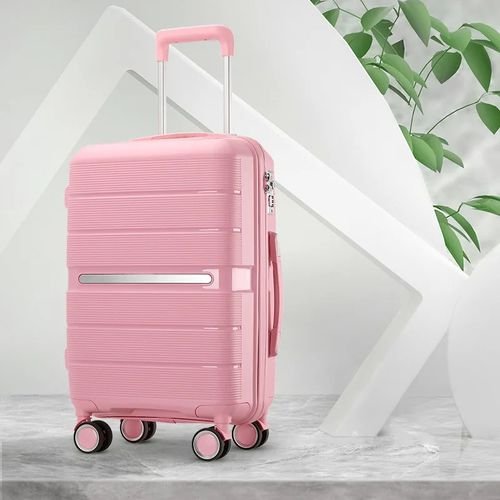 Small Size Waterproof Rubber Plastic Suitcase - Pink