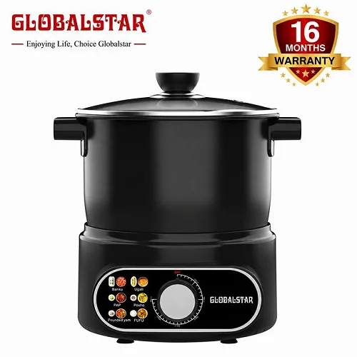 Globalstar GS-CK01 Ugali Cooker – 6.5L 800W Electric Automatic Food Cooker with Non-Stick Bowl