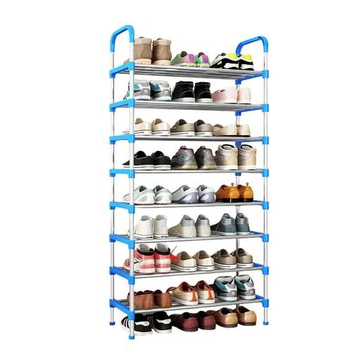 8- Layer Stainless Steel Shoe Rack - Space-SavingShoe Organizer