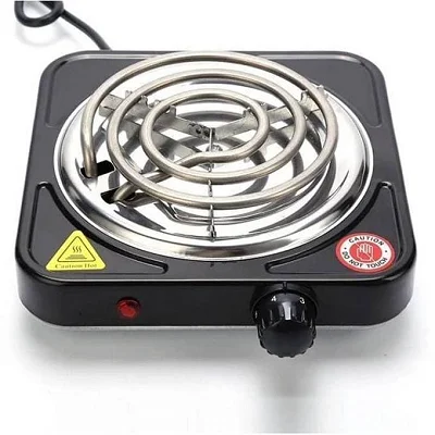 Single Coil Electric Hotplate 1000W – Black