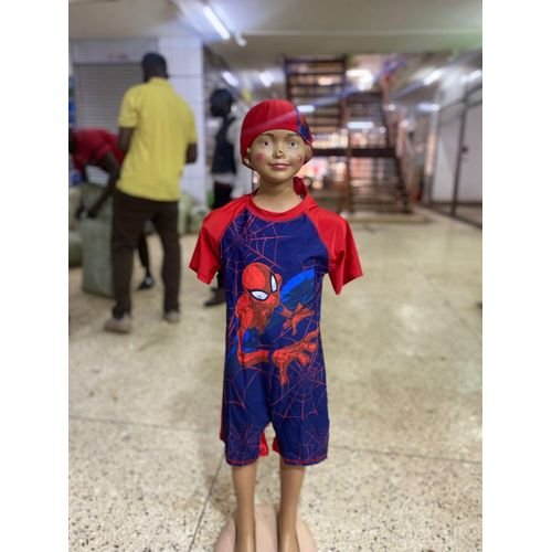 Kids swimsuit with a cap ( 5 - 12 years)  - Multi color prints