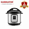 Globalstar 6L Electric Pressure Cooker - 12 Preset Cooking Programs - Silver (1 Year Warranty)