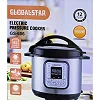 Globalstar 6L Electric Pressure Cooker - 12 Preset Cooking Programs - Silver (1 Year Warranty)
