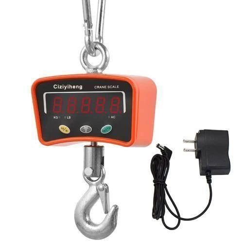 500KG Rechargeable Hanging Crane Weighing Scale - Black