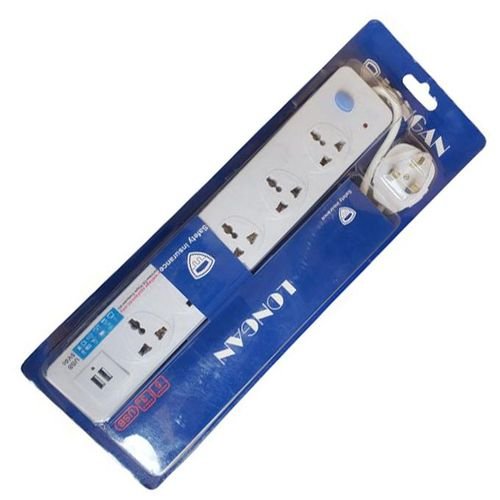 Original 5 Way Heavy Duty USB Extension Cable Socket - White