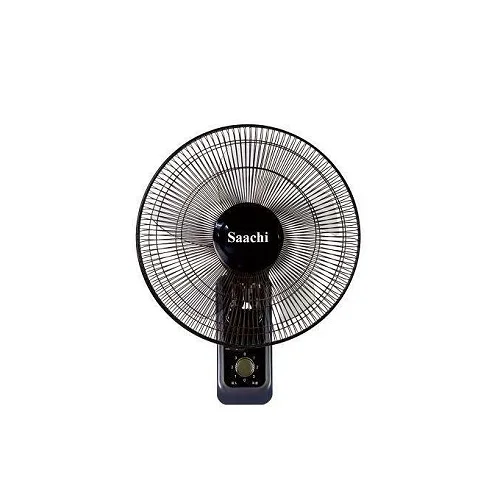 Saachi 16 Inch Wall Mount Fan With Powerful Wind Blades -Black