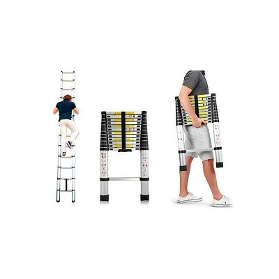 5M Aluminum Telescopic Extension Ladder – Multicolor