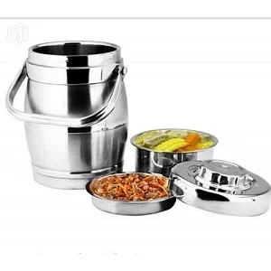 Aulun 3.2L Stainless Steel Food Flask – Silver