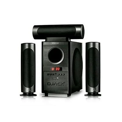 Djack AK-903L HiFi Home Theater Woofer – Bluetooth &amp; FM Radio Speaker System, Black
