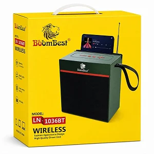 BoomBest LN-1036BT Portable Wireless Bluetooth Speaker with Phone Holder & FM Radio