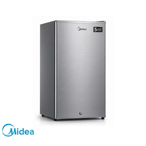 Midea 120L Single Door Fridge – 93L Net Stainless Steel Silver