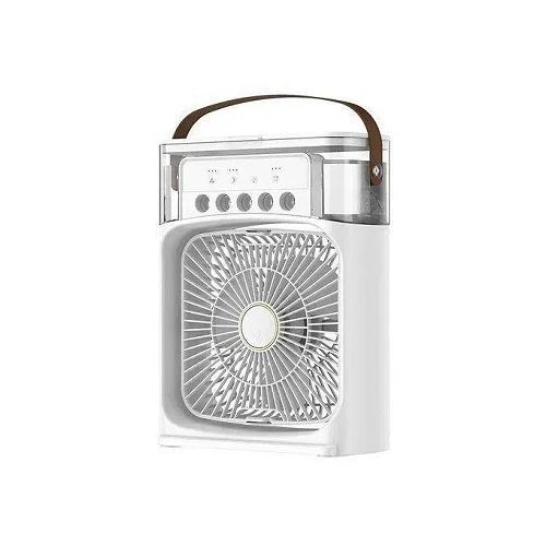 Portable USB Mini Air Conditioner Fan with Water Mist and LED Night Light