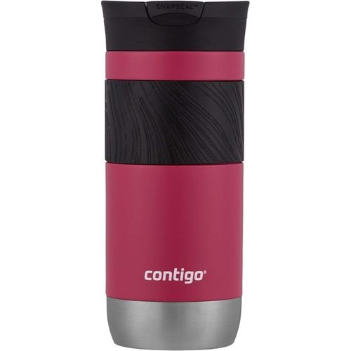 470ml Contigo Snapseal Insulated Stainless Steel Travel Mug With Grip, Dragon Fruit