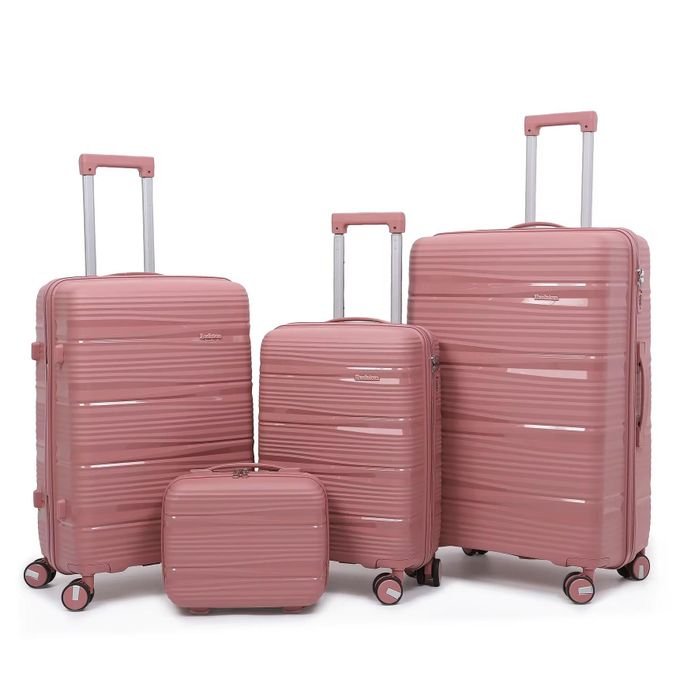 Set Of 4 Pcs  Waterproof Rubber Suitcase - (L,M,S,XS)