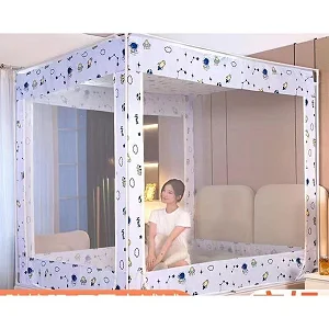 5x6 Luxury 4- Corner Bed Canopy Mosquito Net - Floral Print Varies