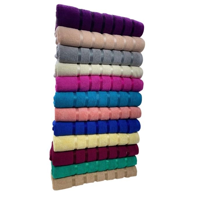Pure Cotton Bath Towel - Extra Large (90 x 160 cm) - Multicolor