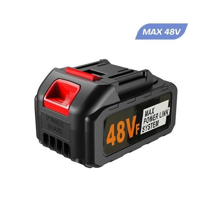 48V Lithium-ion rechargeable battery pack commonly used for cordless power tools such as car washers, drills, and garden tools.