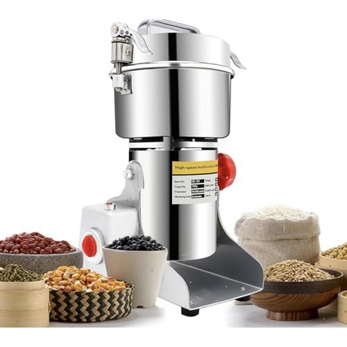 Stainless Electric Grain Spice Grinder 500g - Silver