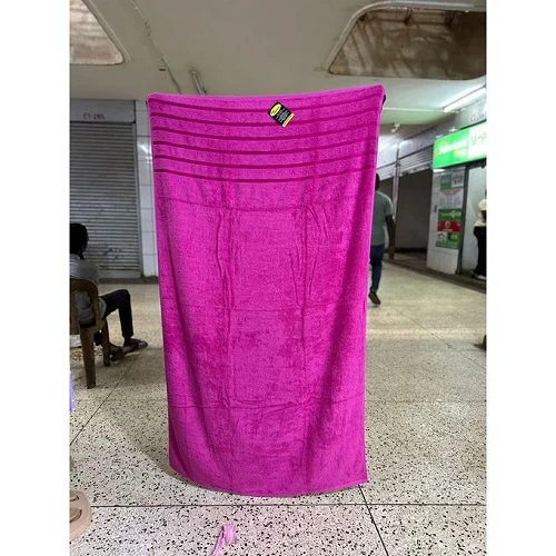 Large Size Super Cotton Bath Towel – 90cm × 150cm -Purple
