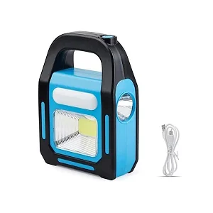 3 Lights In 1 Rechargeable Emergency Led Lamp With Solar - Color Varies