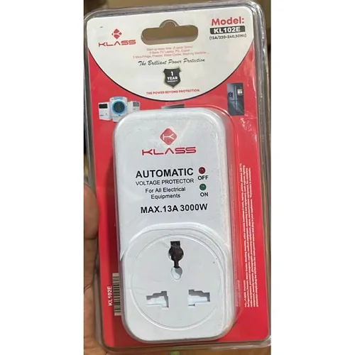 Klass TV Computer Guard Voltage Protector for Electrical Appliances – White