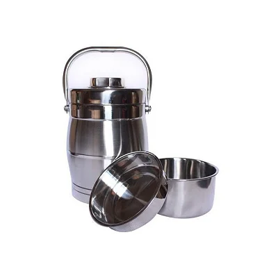 Aulun 2.5L Food Flask – Silver – Insulated Stainless Steel Food Container