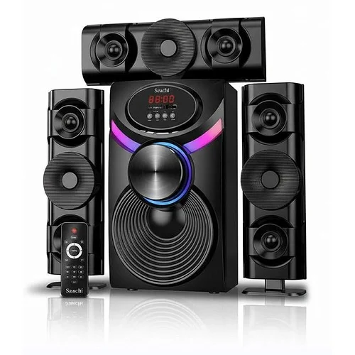 Saachi 3.1 Channel Woofer Home Audio System – 8000W Multimedia Speaker &amp; Subwoofer, Black