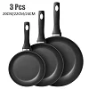 3-Piece Non-Stick Frying Pan Set 20/22/24cm – Black