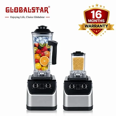 Globalstar GS-1588 Heavy Duty Commercial Blender 2-in-1 with Grinder