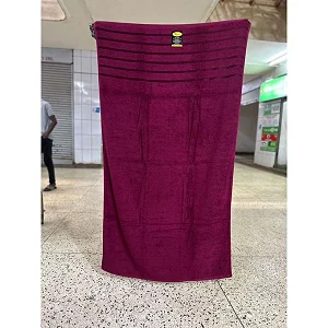 Cotton Bath Towel Large 90cm × 150cm – Soft & Absorbent - Maroon
