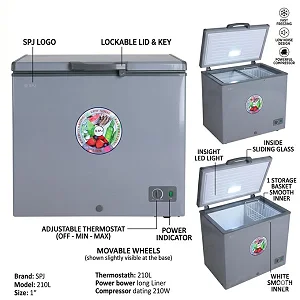 SPJ 210 Litres Chest Freezer – Deep Freezer - Grey