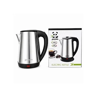 Panda 2L Electric Kettle Stainless Steel – Fast Boil, Black &amp; Silver