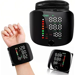 Digital Wrist Blood Pressure and Heart Rate Monitor – USB Rechargeable