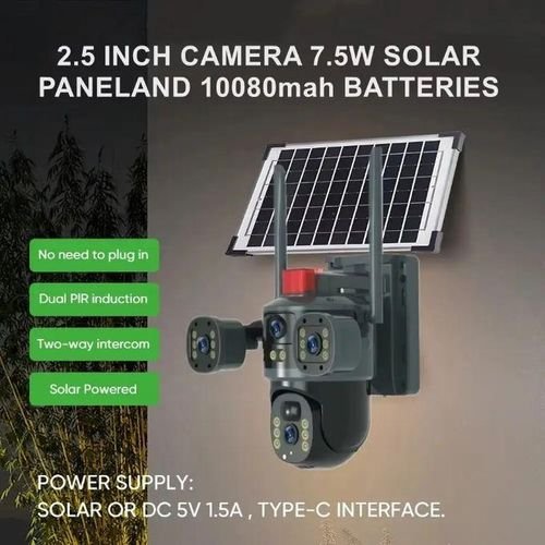 Ai Solar Camera 3-in-1: Wireless 8K Security Outdoor Camera