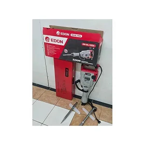 Edon Commercial 2200W Demolition Jack Hammer With Point & Chisel Bits & Case Electric Demolition Construction Concrete Breaker Punch Drill