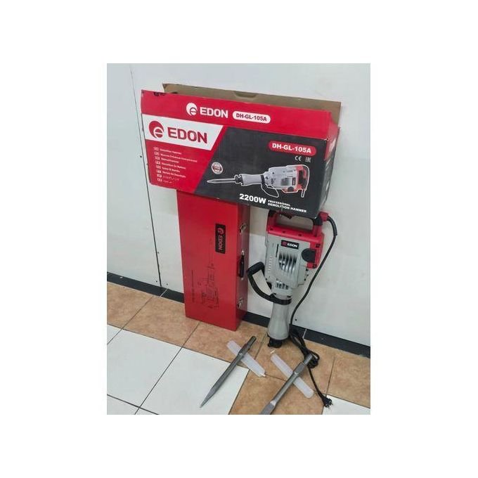 Edon Demolition Jack Hammer With Point & Chisel Bits & Case Electric Demolition Construction Concrete Breaker Punch Drill (Copy)