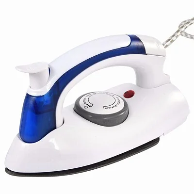 Portable Foldable Mini Steam Iron for Clothes – White &amp; Blue